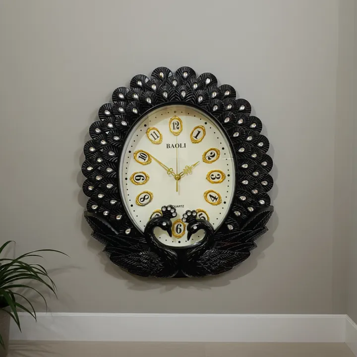 Peacock Wooden Wall Clock